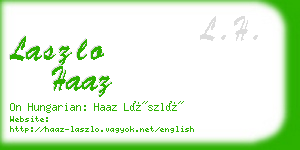 laszlo haaz business card